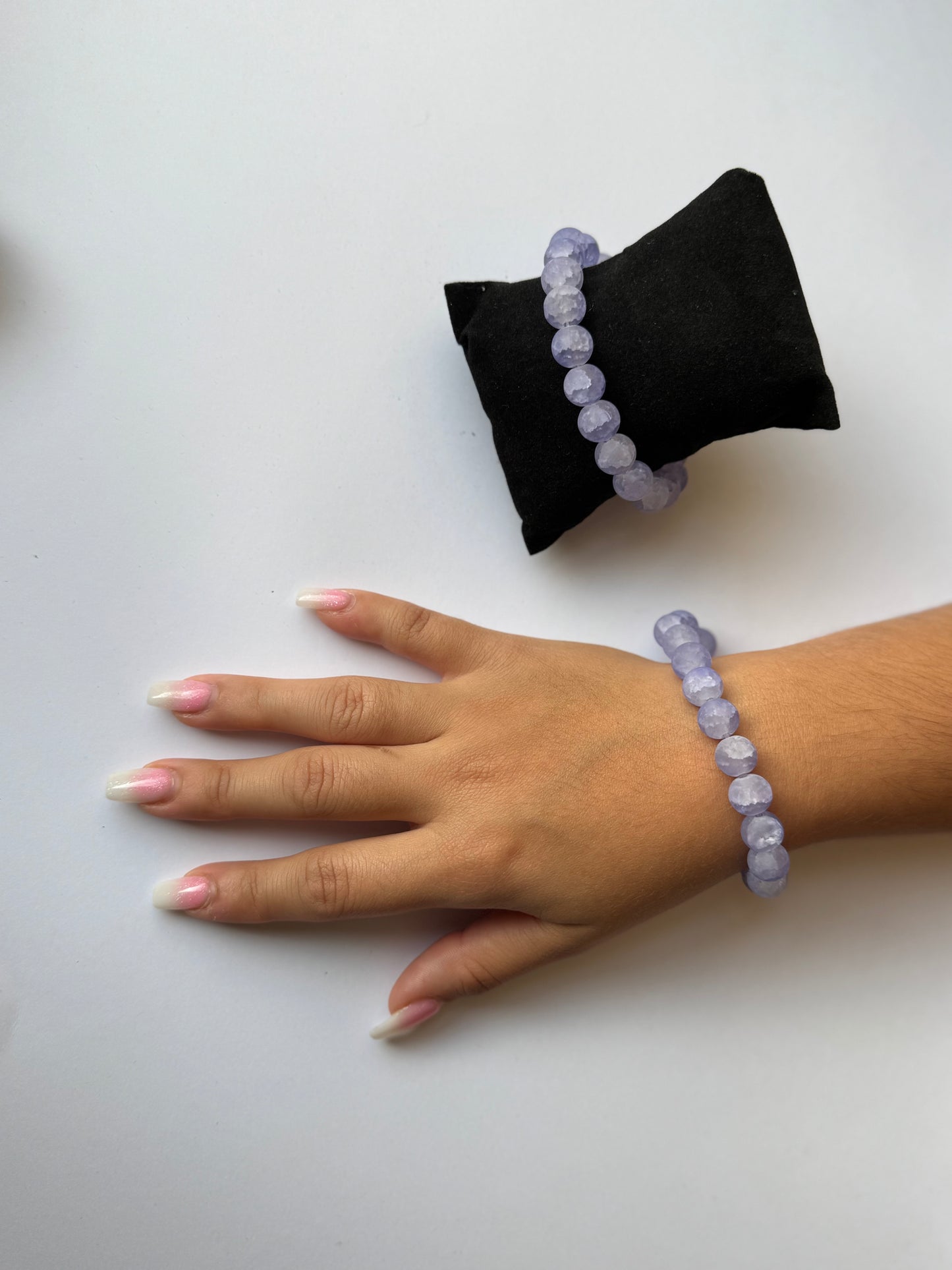 Purple Basic Glass Bead Bracelet