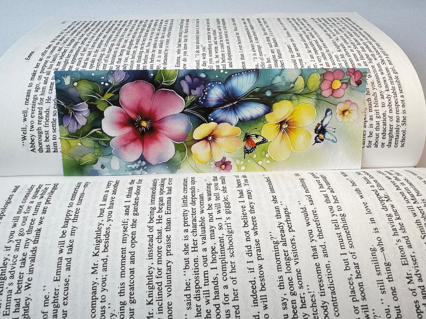 Flower & Butterfly Bookmark