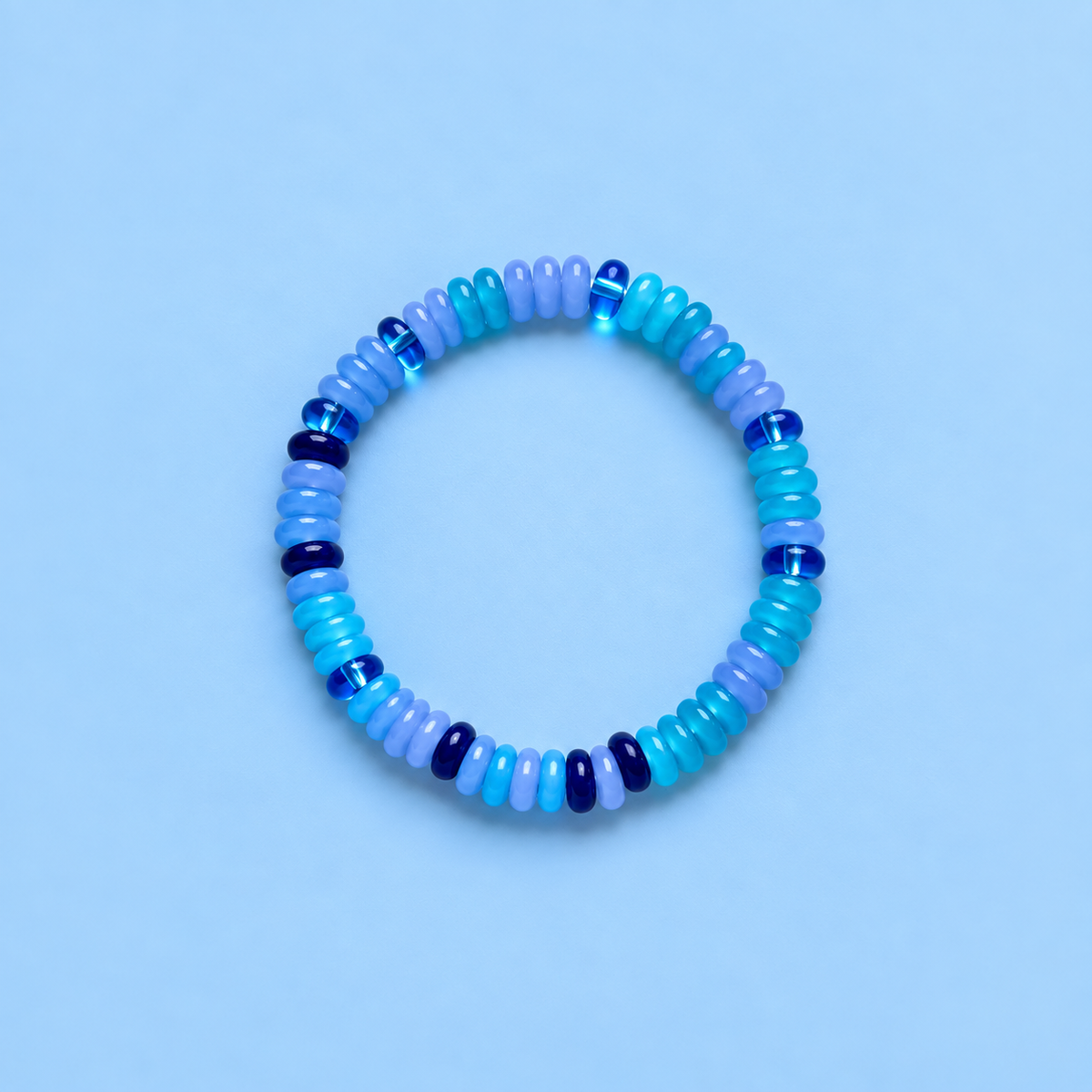 Blue Mix Abacus Bead Bracelet