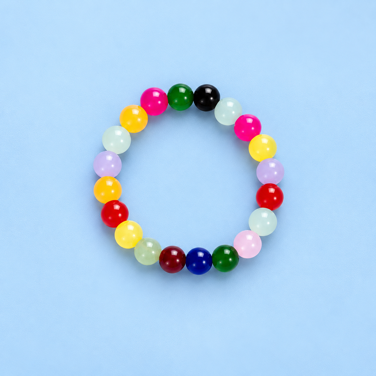 Jelly Bean Beads Bracelet