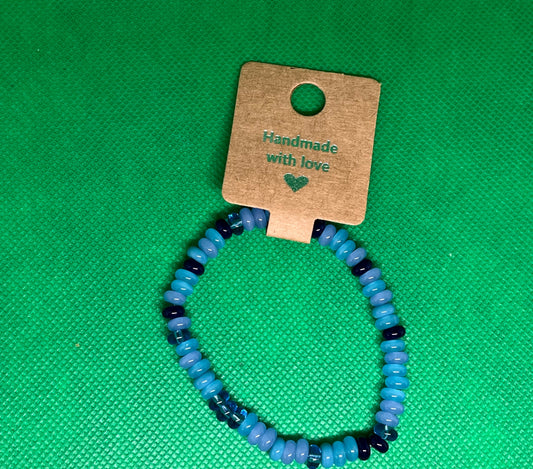 Blue Mix Abacus Bead Bracelet