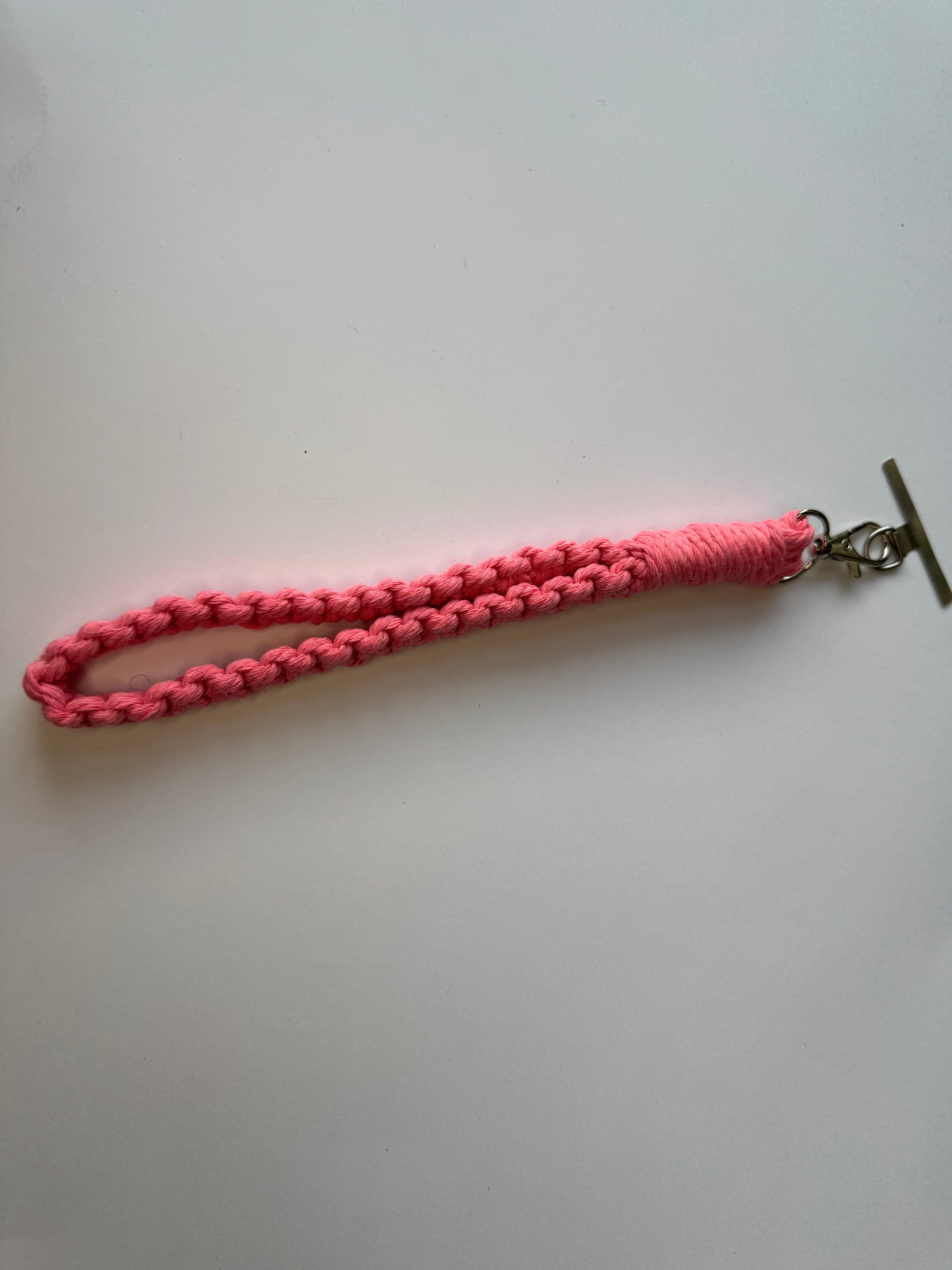 Handmade macaron-style beaded lanyard phone charms, further view