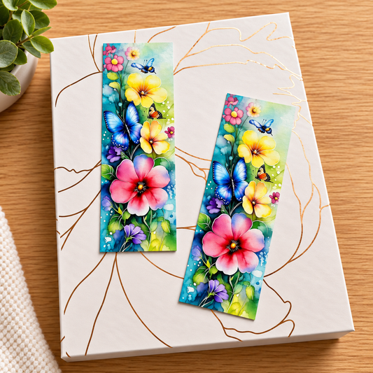 Flower & Butterfly Bookmark