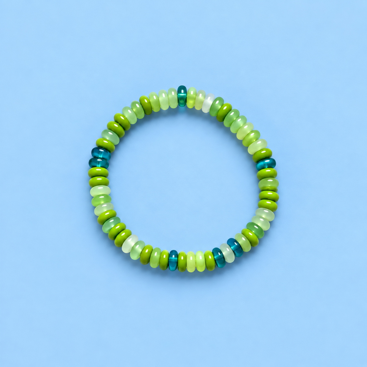 Green Mix Abacus Bead Bracelet