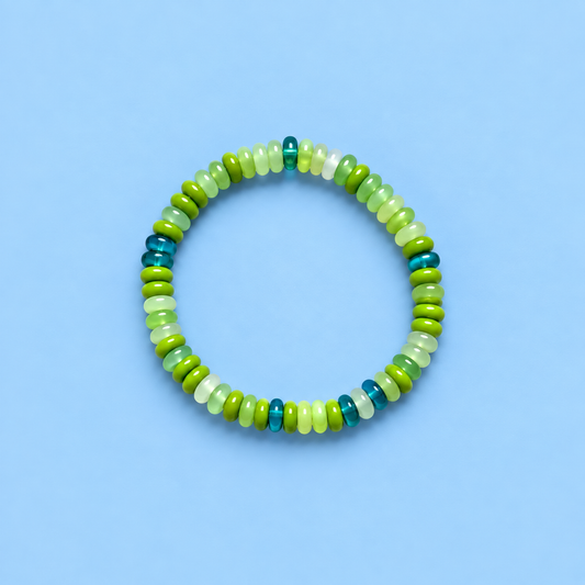 Green Mix Abacus Bead Bracelet