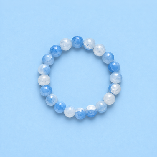 Blue Glass Bead Bracelet