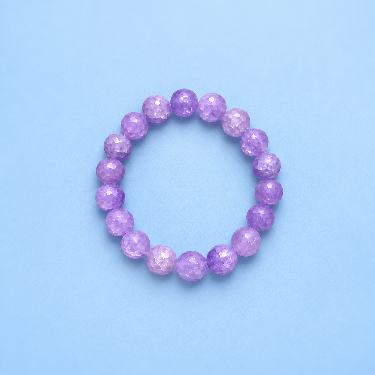 Purple Glass Bead Bracelet