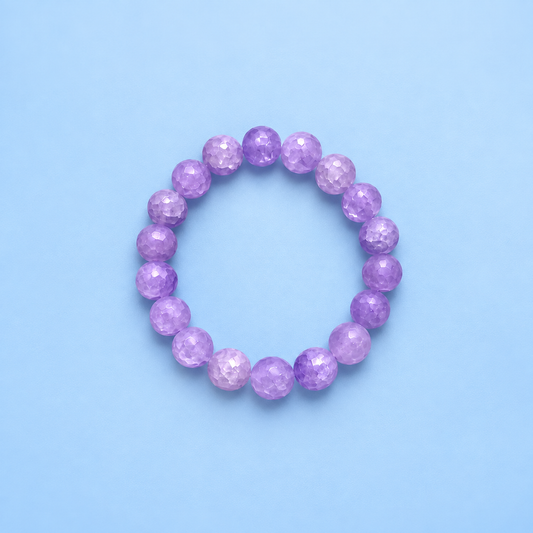 Purple Glass Bead Bracelet